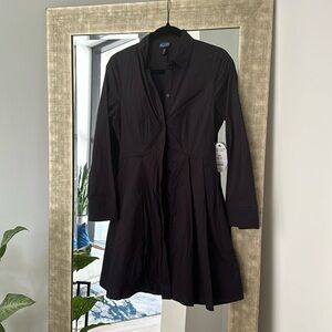 Black long sleeve button down dress size XS (fits like 0) Never Worn